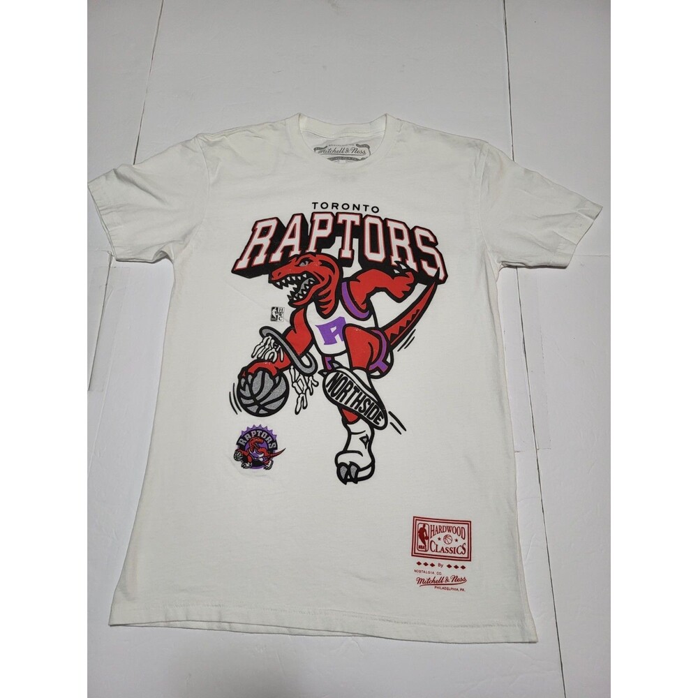 (#L5) Mitchell Ness Hardwood Classics Toronto Raptors T-Shirt White Size Men's S